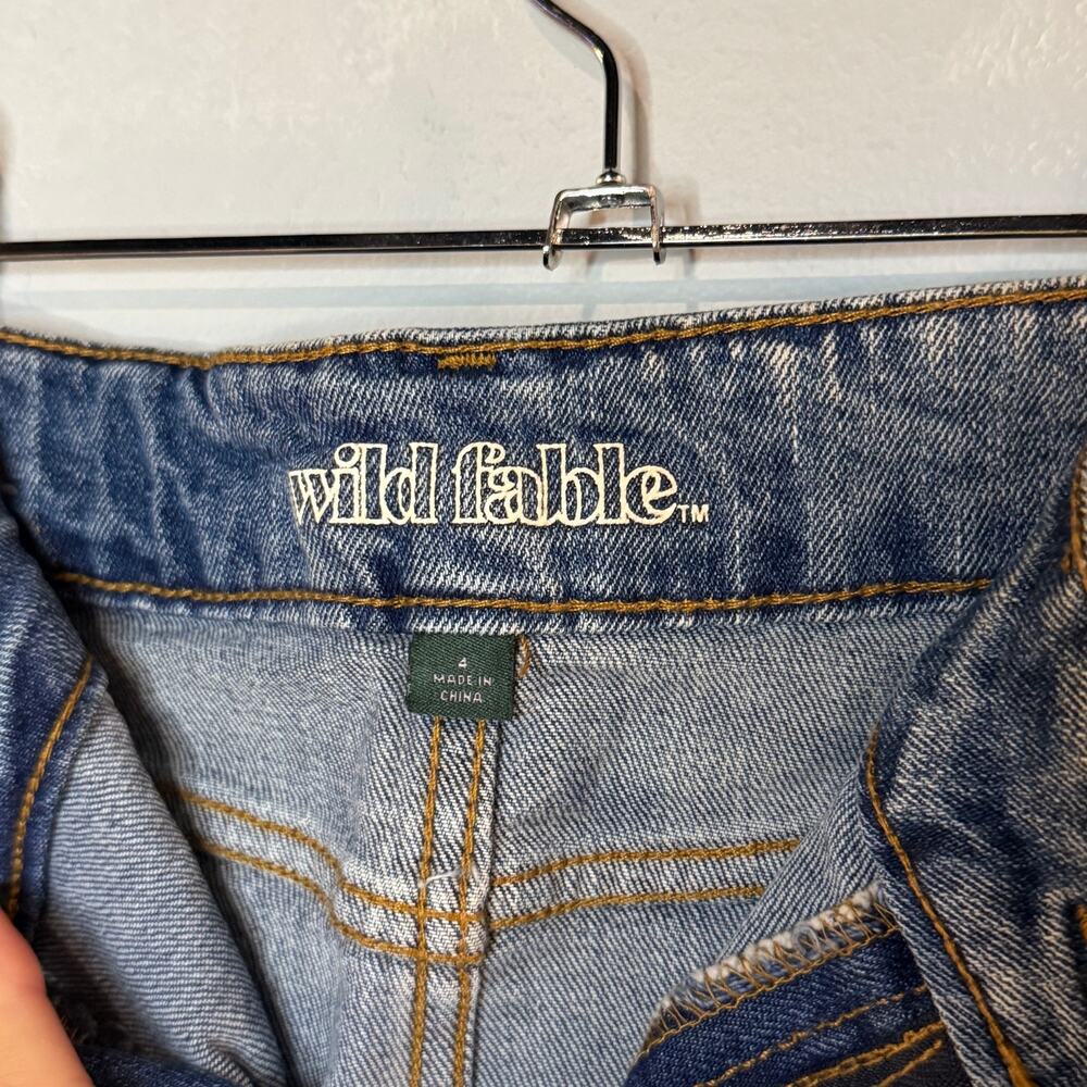 wild fable jean mini skirt sz 4 - Picture 3 of 6